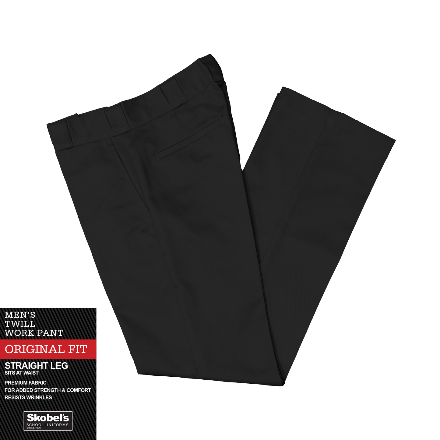 Mens Classic Fit Pants - Black