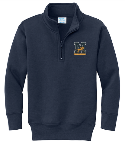 Metairie Academy 1/4 Zip Sweatshirt - Navy - 1st-5th Grades