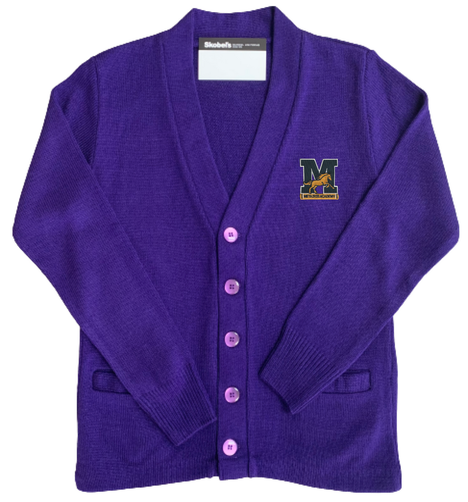 Metairie Academy Cardigan Purple PreKK Skobel's School Uniforms