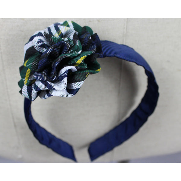 Navy Headband with Rosette
