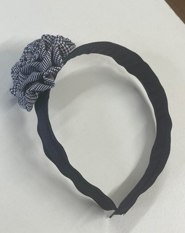 Navy Headband with Rosette