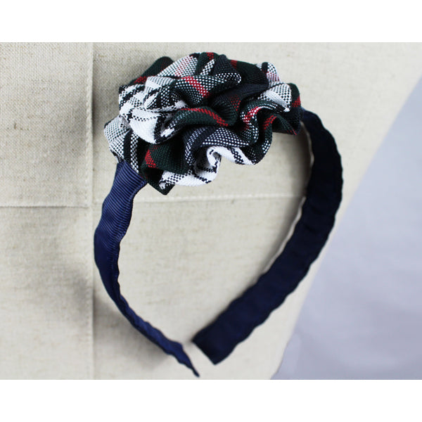 Navy Headband with Rosette