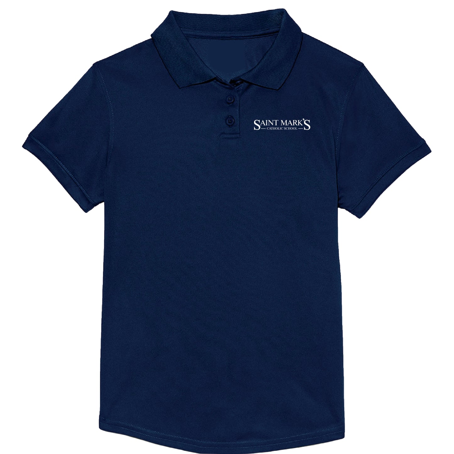St. Mark's Catholic School Feminine Dry-Fit Polo - Navy