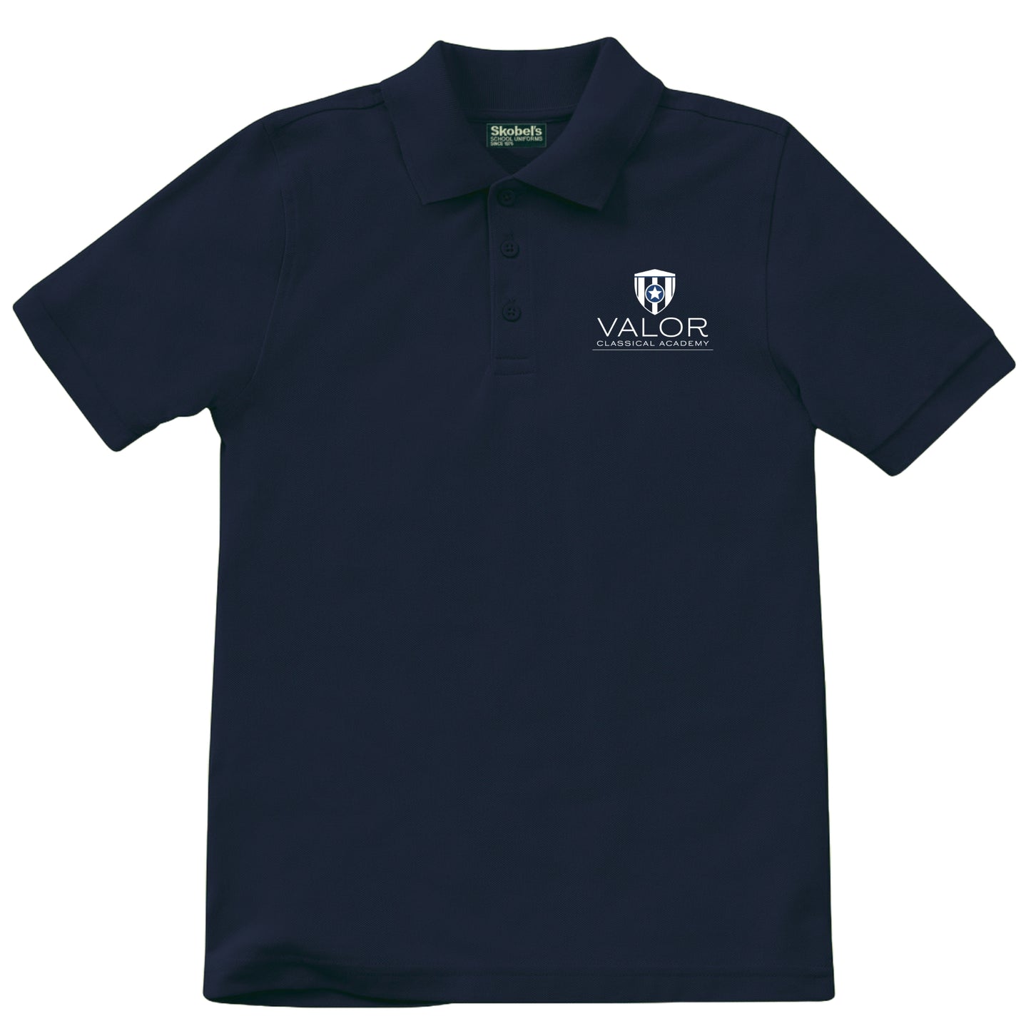 Valor Classical Academy Pique Polo - Dark Navy