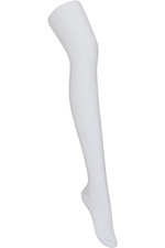 Opaque Knit Tights - White