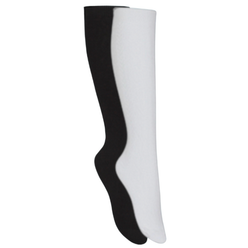 Opaque Knit Tights - White