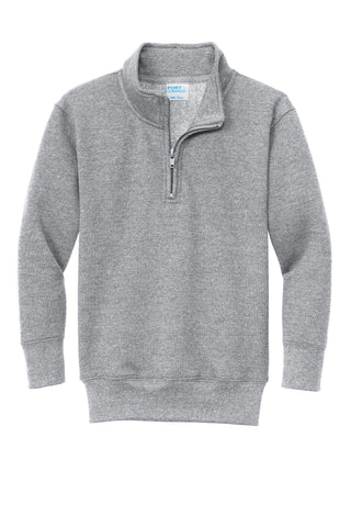 Plain 1/4 Zip Sweatshirt - Grey