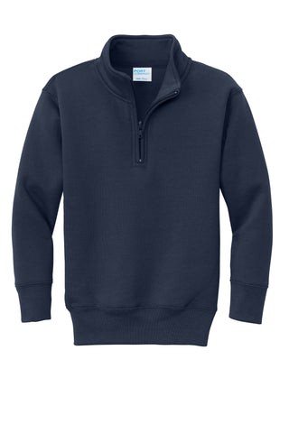 Plain 1/4 Zip Sweatshirt - Navy