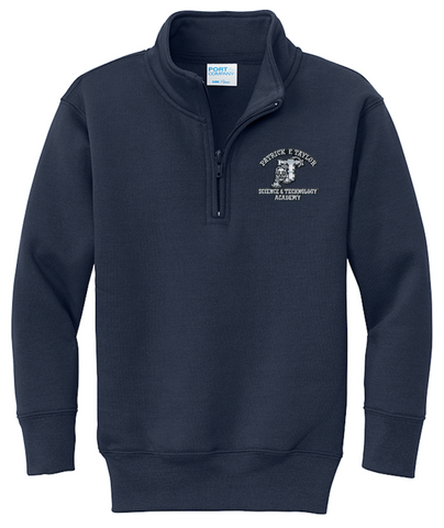 Patrick Taylor 1/4 Zip Sweatshirt - Black - All Grades