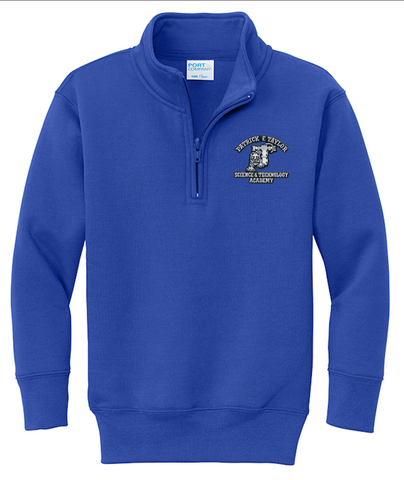Patrick Taylor 1/4 Zip Sweatshirt - Royal Blue - All Grades