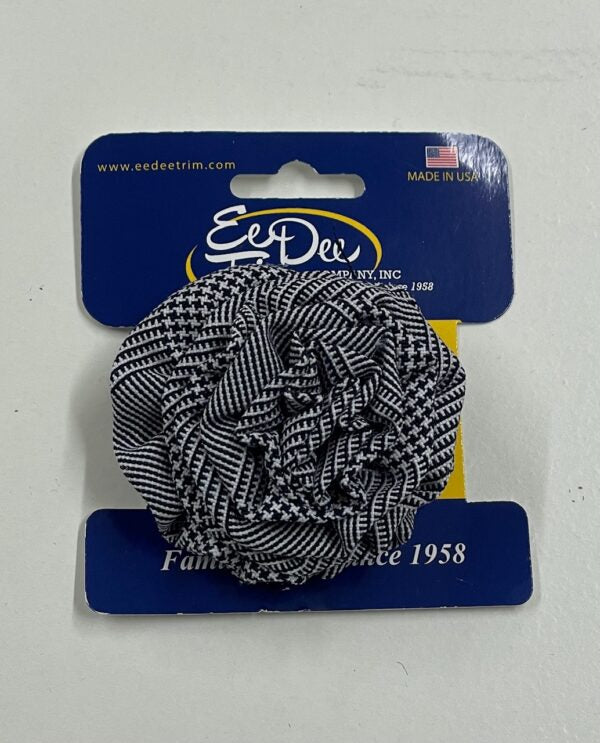 Plaid Single Rosette Hair Clip