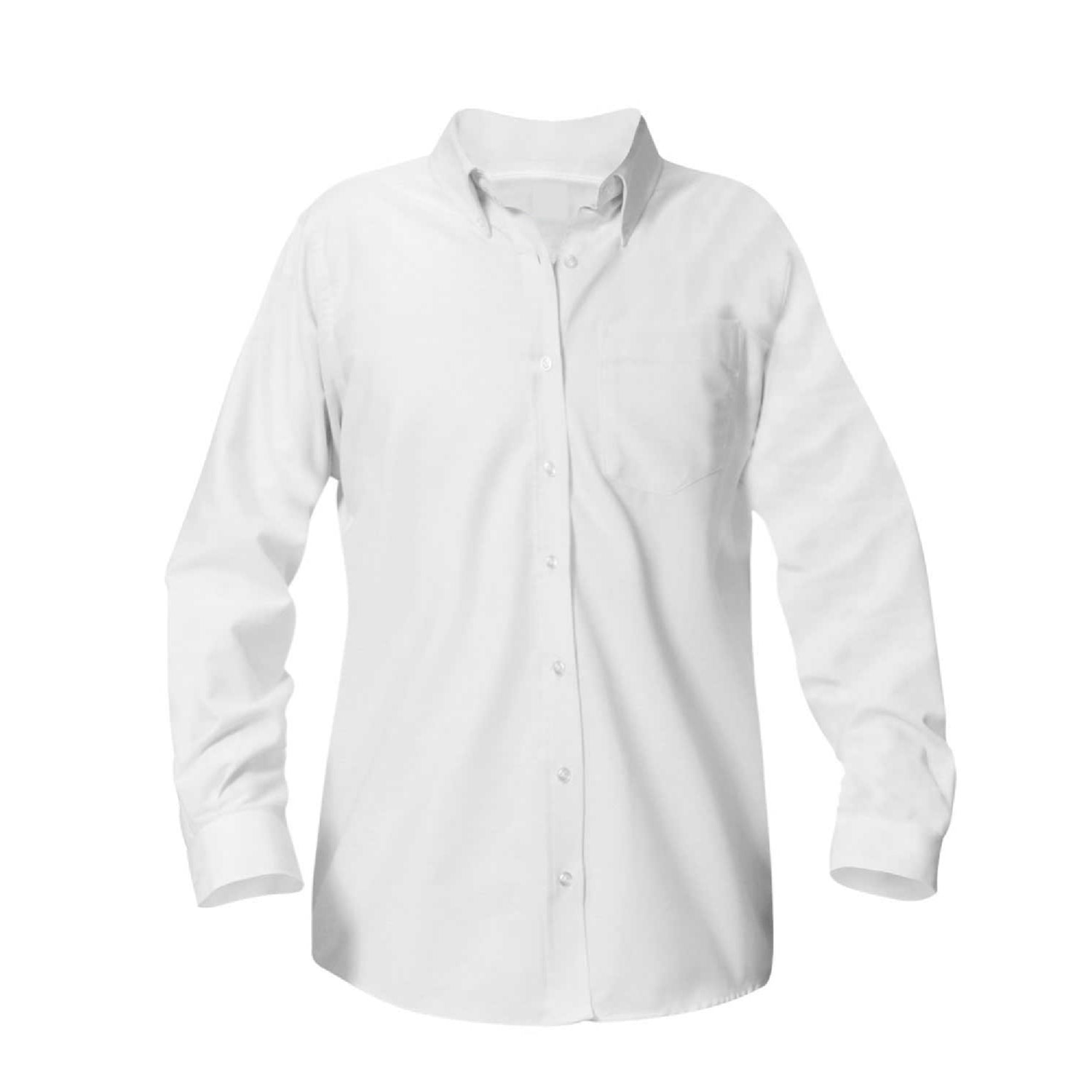 Plain Longsleeve Oxford - White - Girls
