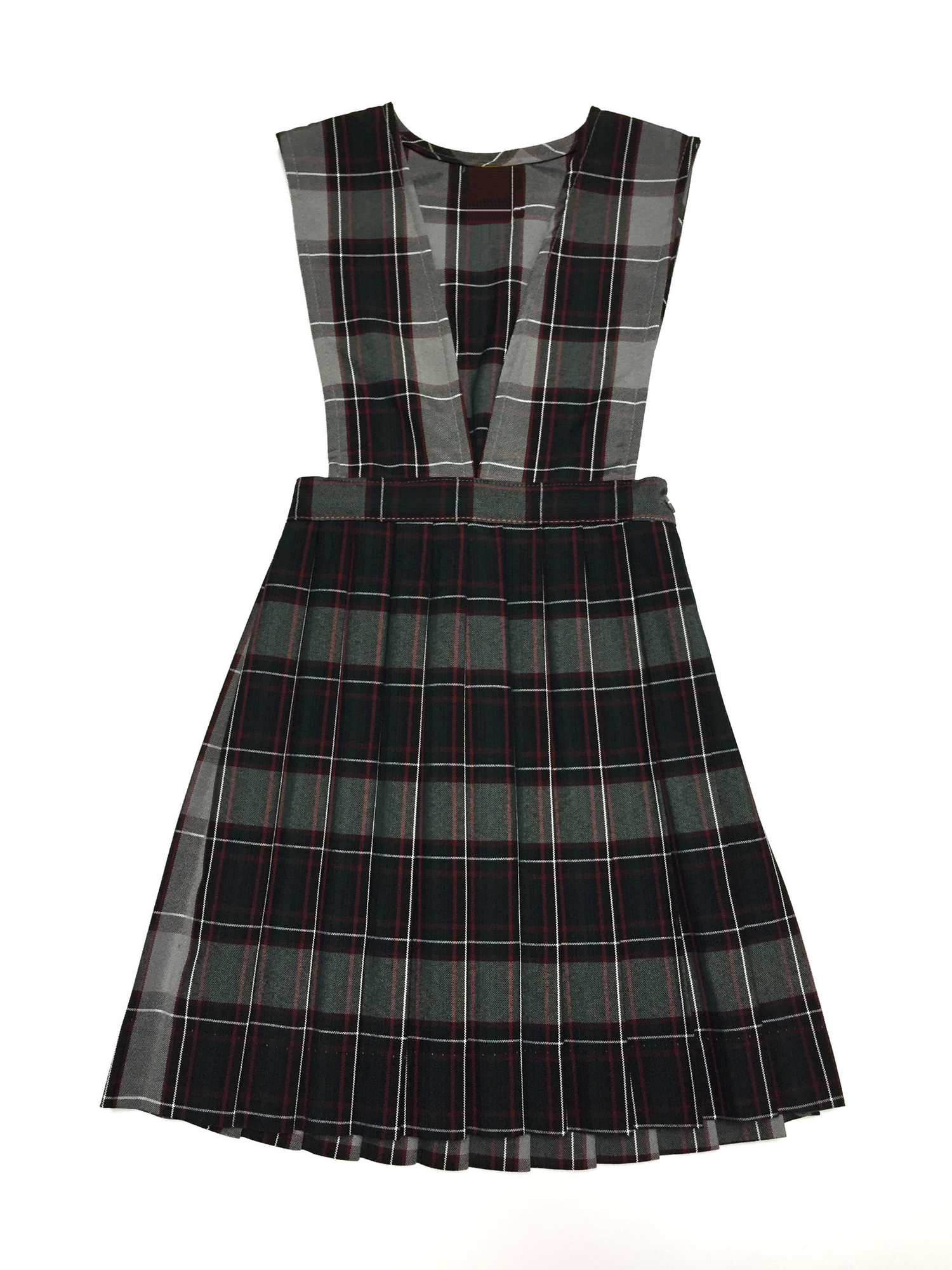 Algiers Plaid Split Front Knife Pleat Jumper