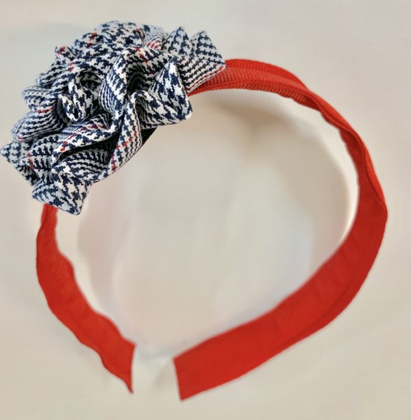 Navy Headband with Rosette
