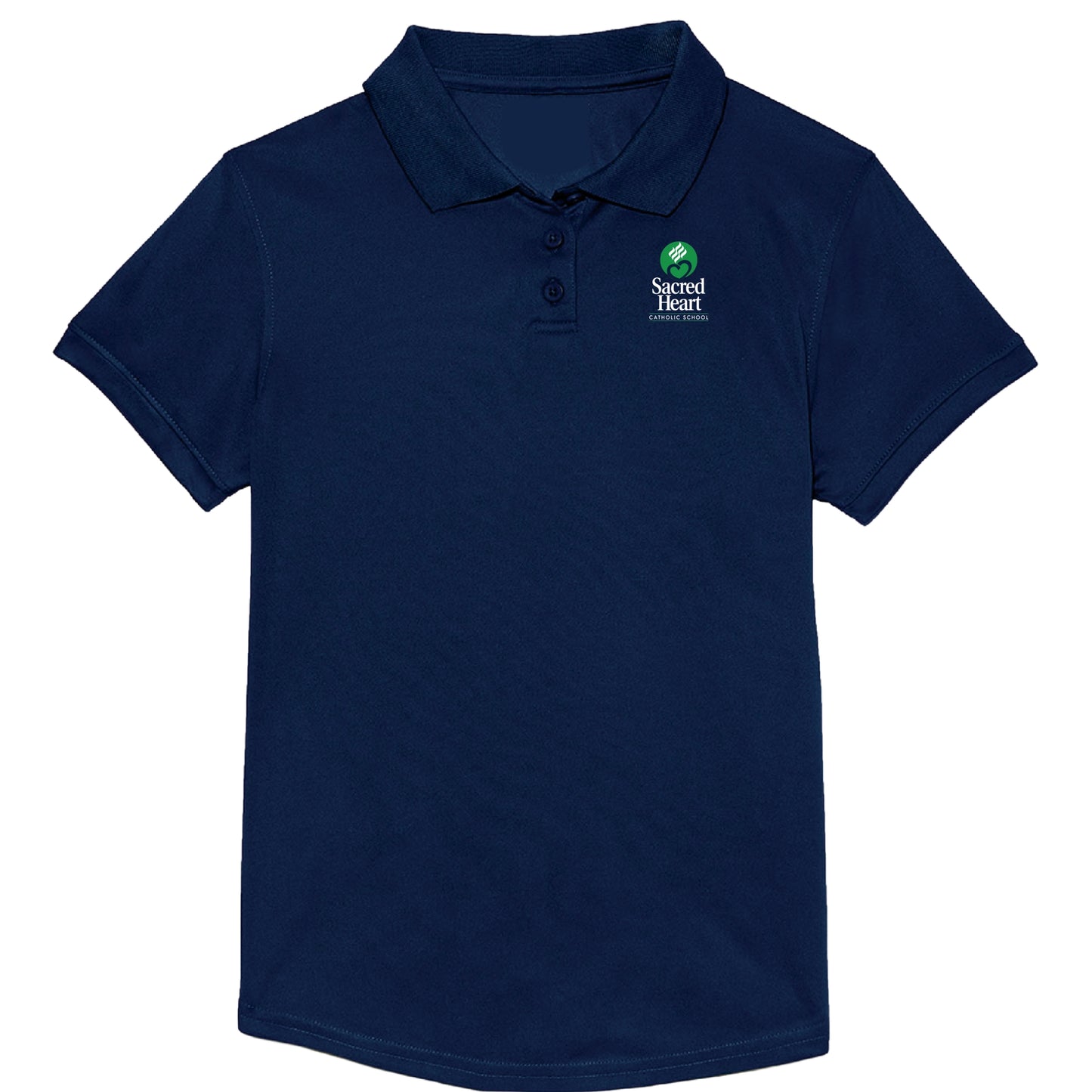 Sacred Heart Catholic School Feminine Fit Dry-Fit Polo - Navy