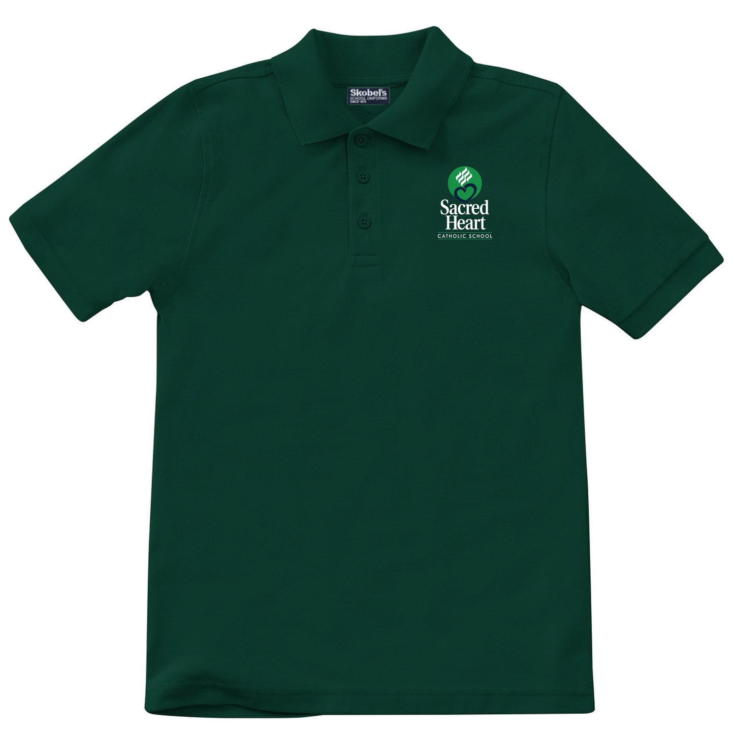 Sacred Heart Catholic School Pique Polo - Dark Green