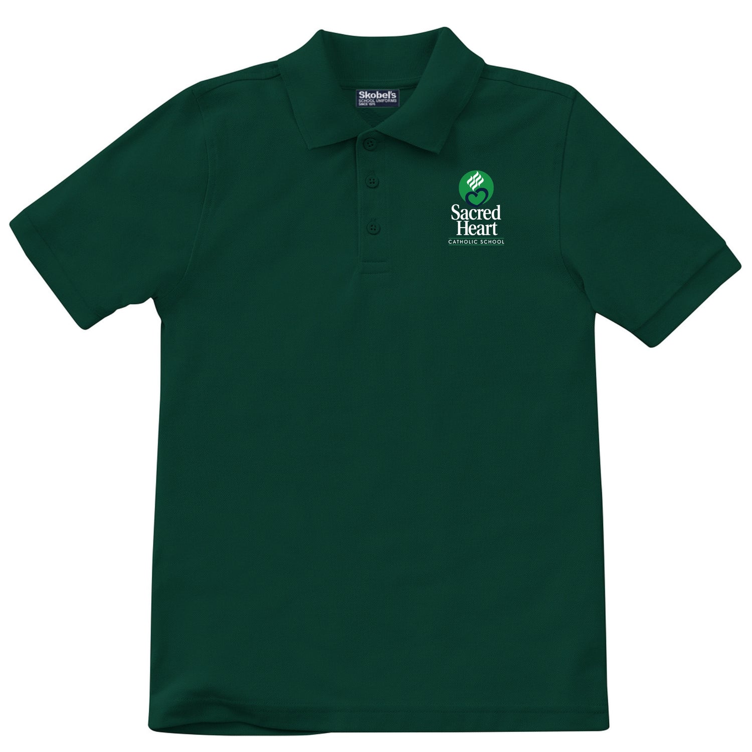 Sacred Heart Catholic School Pique Polo - Dark Green