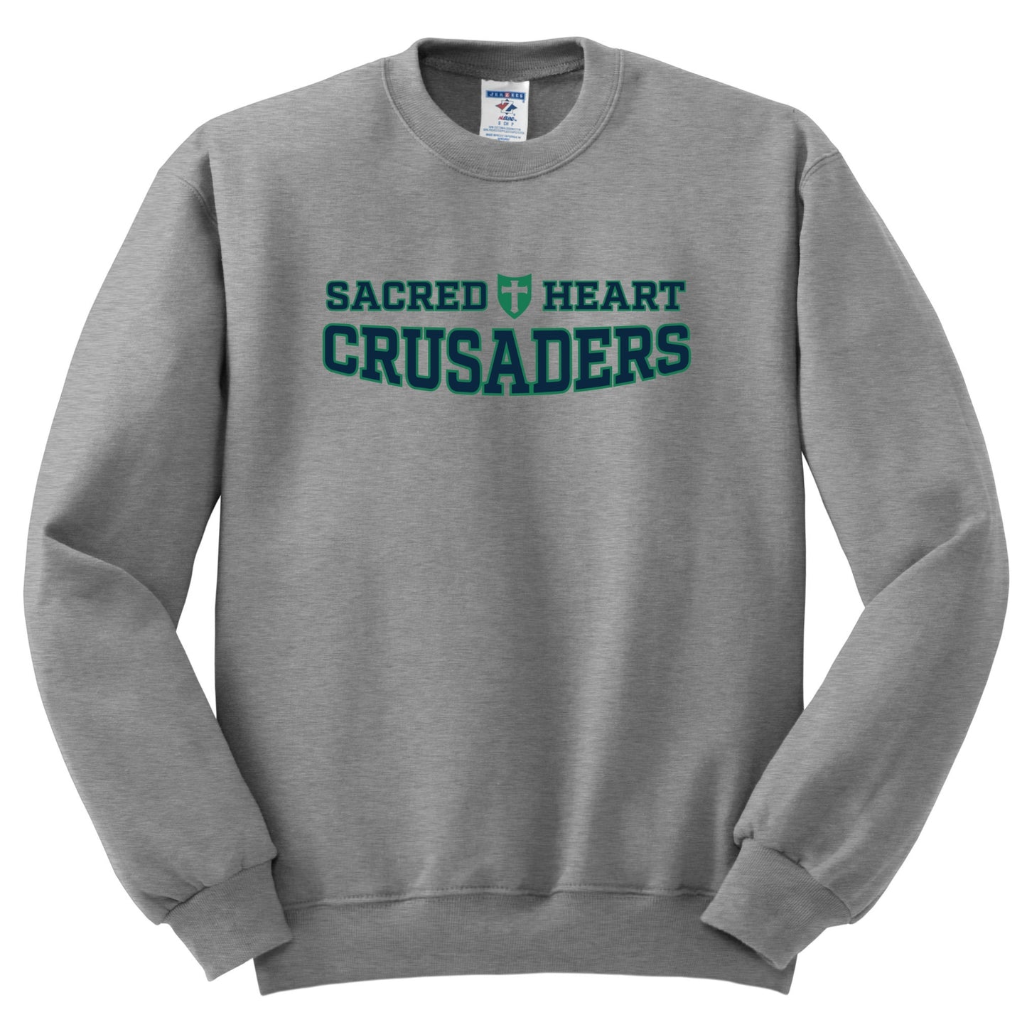 Sacred Heart Catholic School Spirit Crew Sweatshirt - Grey