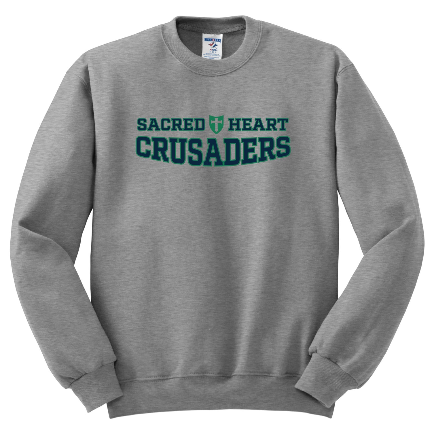 Sacred Heart Catholic School Spirit Crew Sweatshirt - Grey