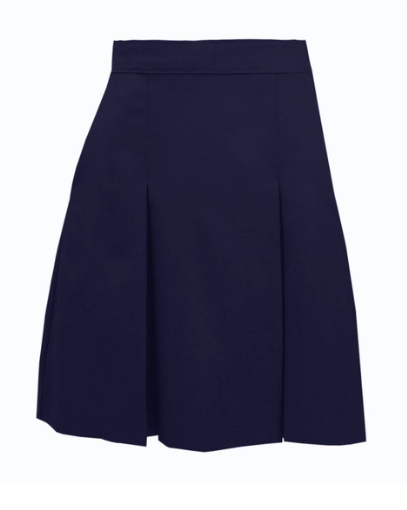 Kick Pleat Skirt - Navy