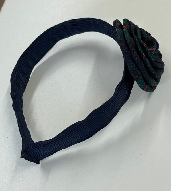 St. Agnes Navy Headband with Rosette
