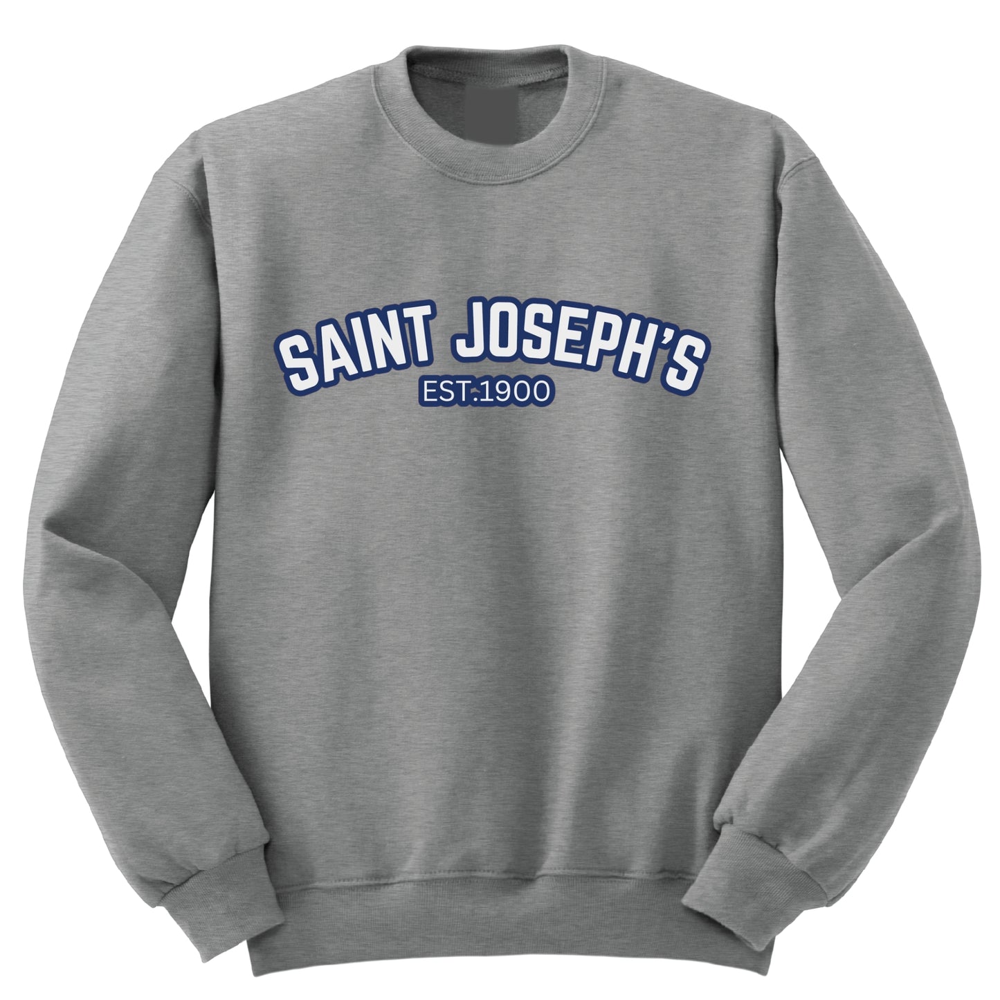 St. Joseph's Catholic School Full Chest Crew Sweatshirt - Grey