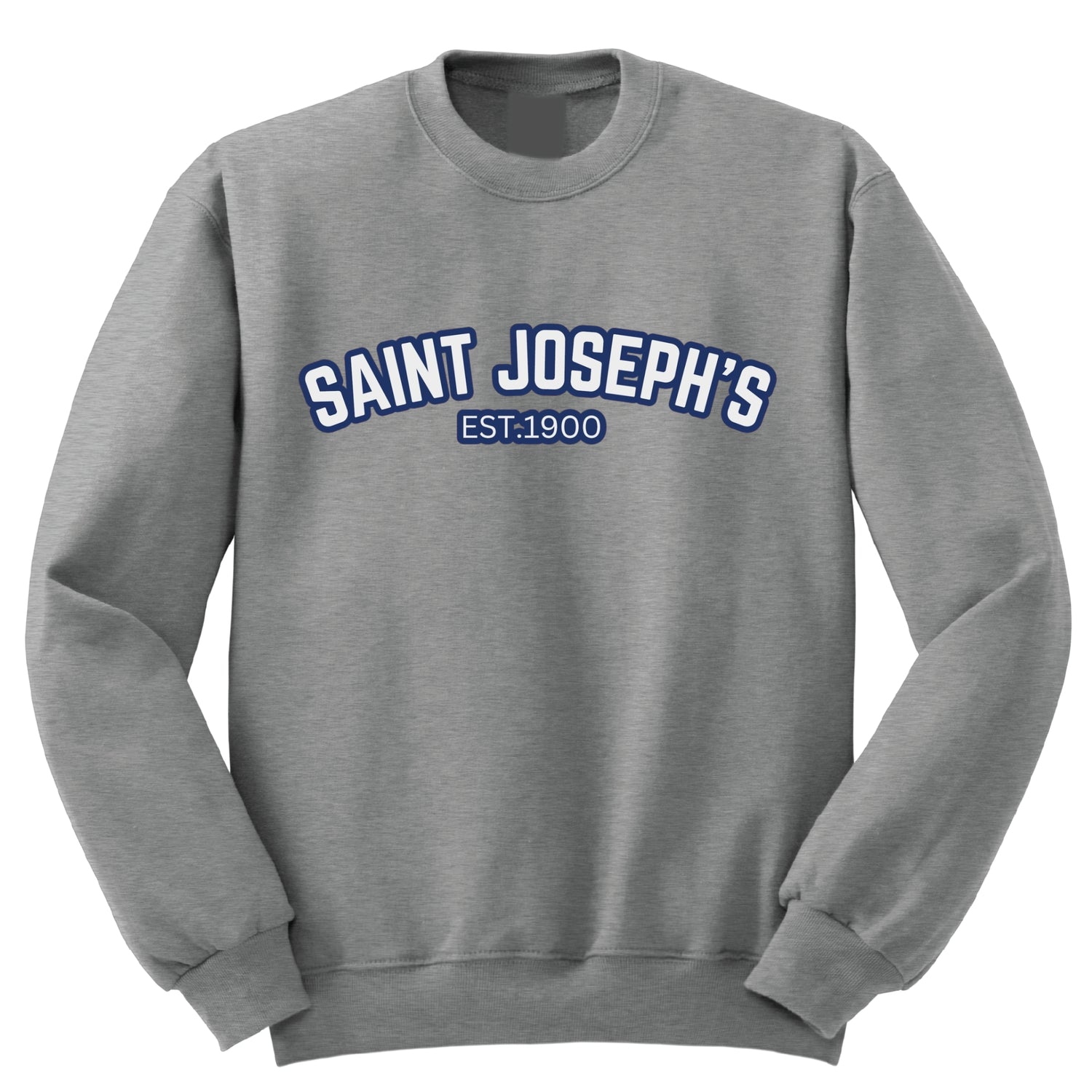St. Joseph's Catholic School Full Chest Crew Sweatshirt - Grey