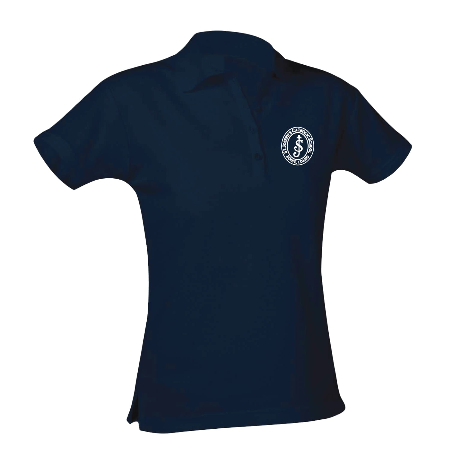 St. Joseph's Catholic Feminine Fit Jersey Polo - Navy