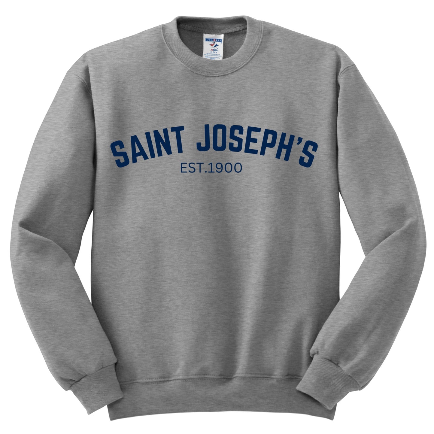 St. Joseph's Catholic School Full Chest Crew Sweatshirt - Grey