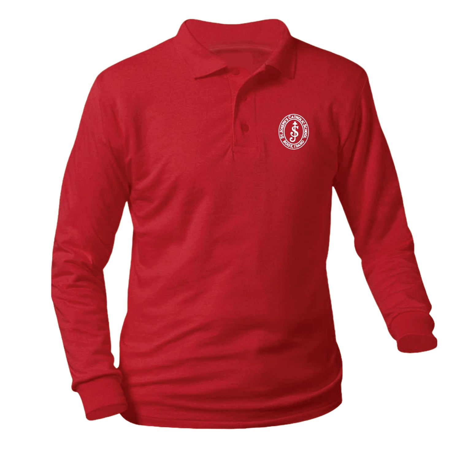 St. Joseph's Catholic School Longsleeve Pique Polo - Red