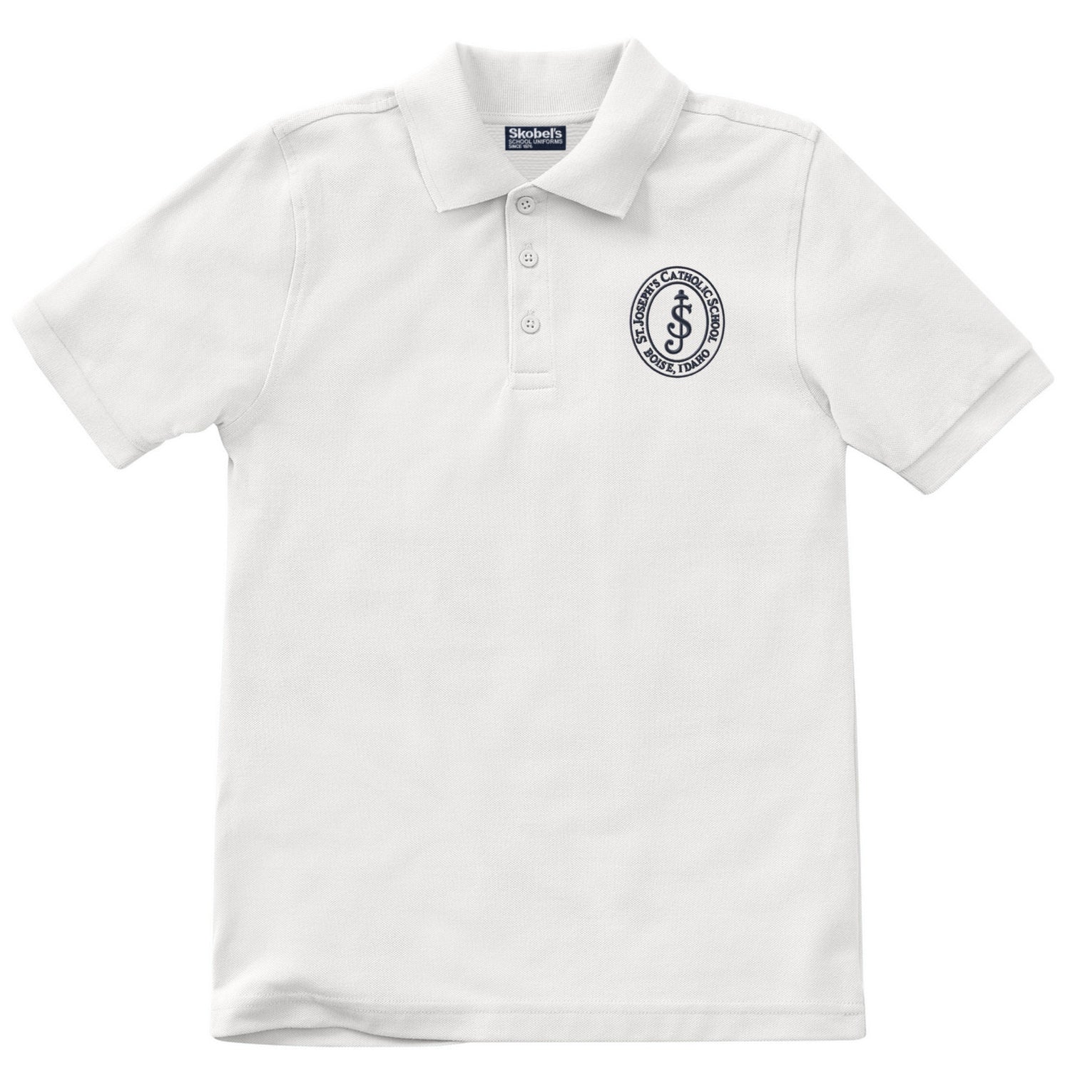 St. Joseph's Catholic School Pique Polo - White