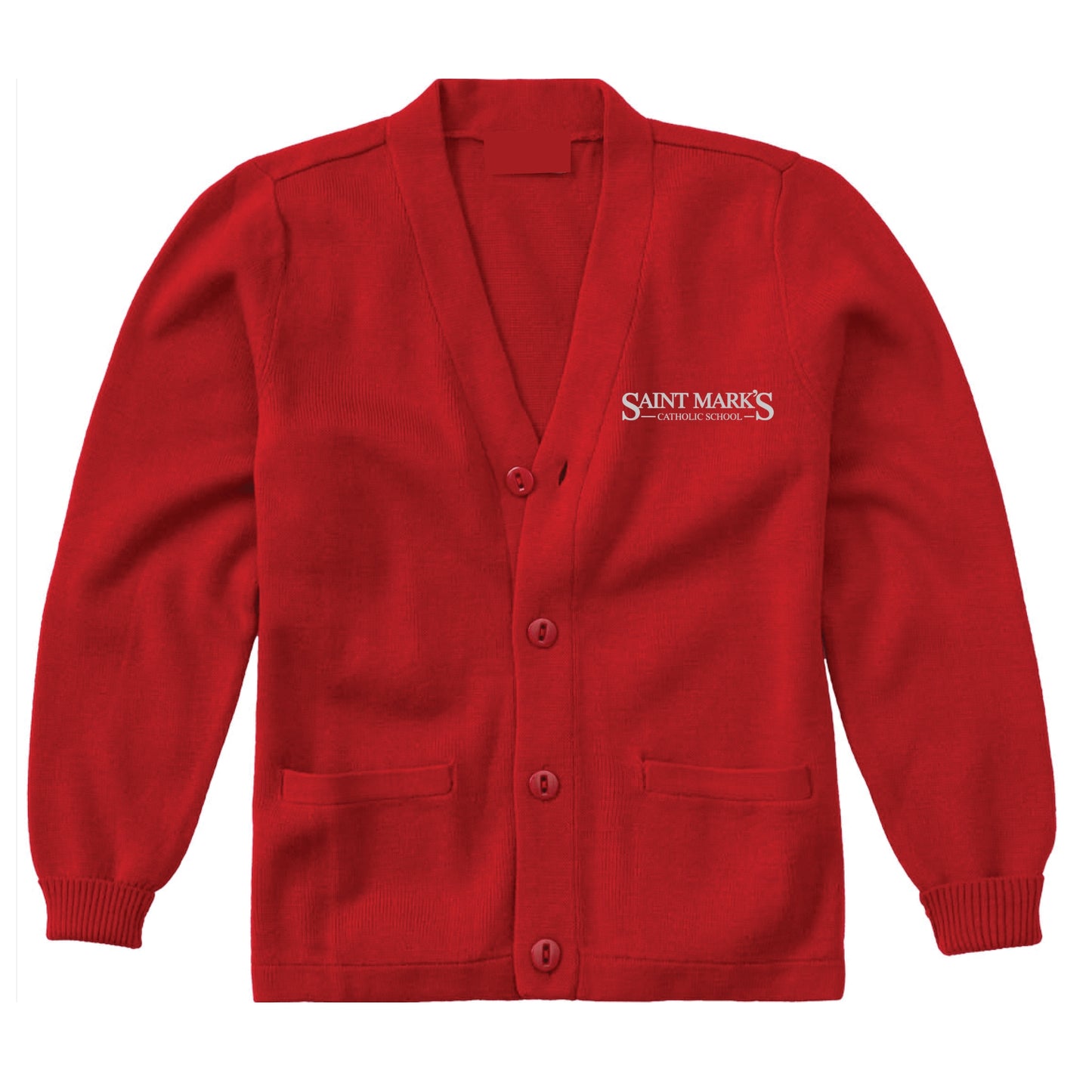 St. Mark's Catholic School Cardigan - Red