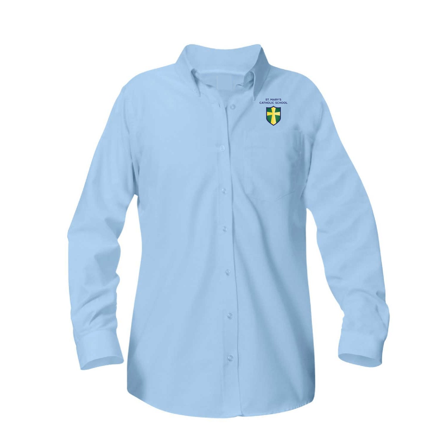St. Mary's Catholic School Girls Longsleeve Oxford - Light Blue