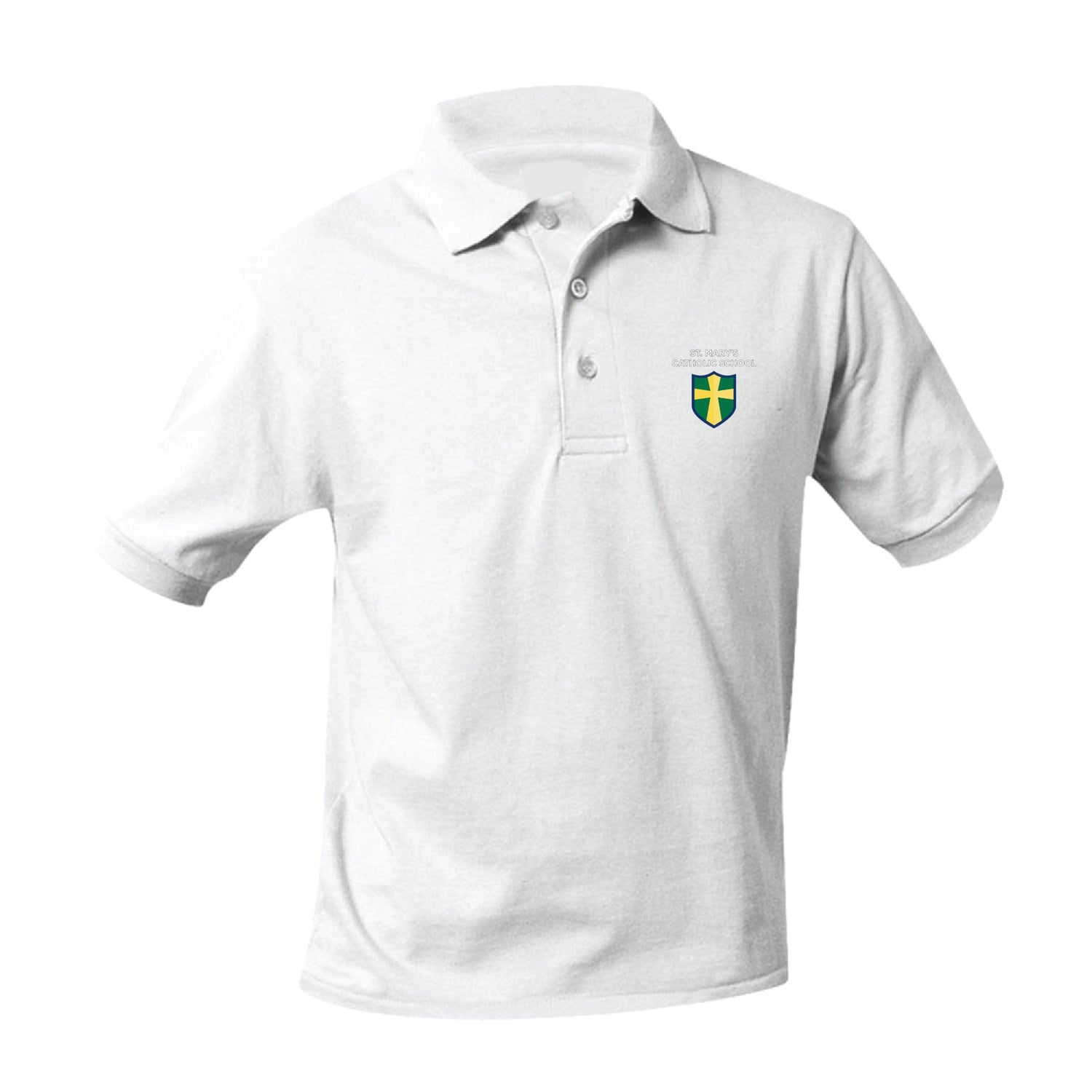 St. Mary's Catholic School Jersey Polo - White