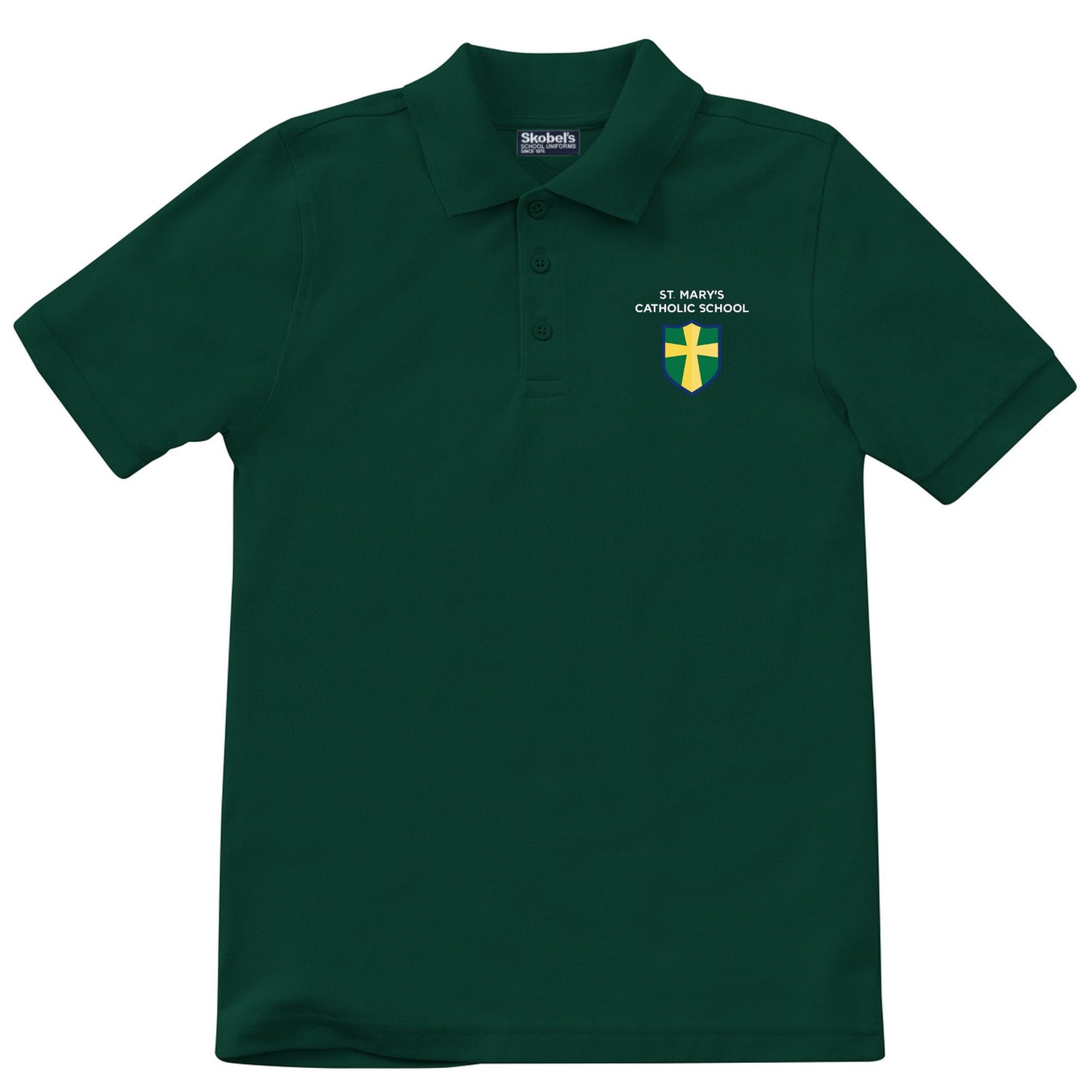 St. Mary's Catholic School Pique Polo - Dark Green