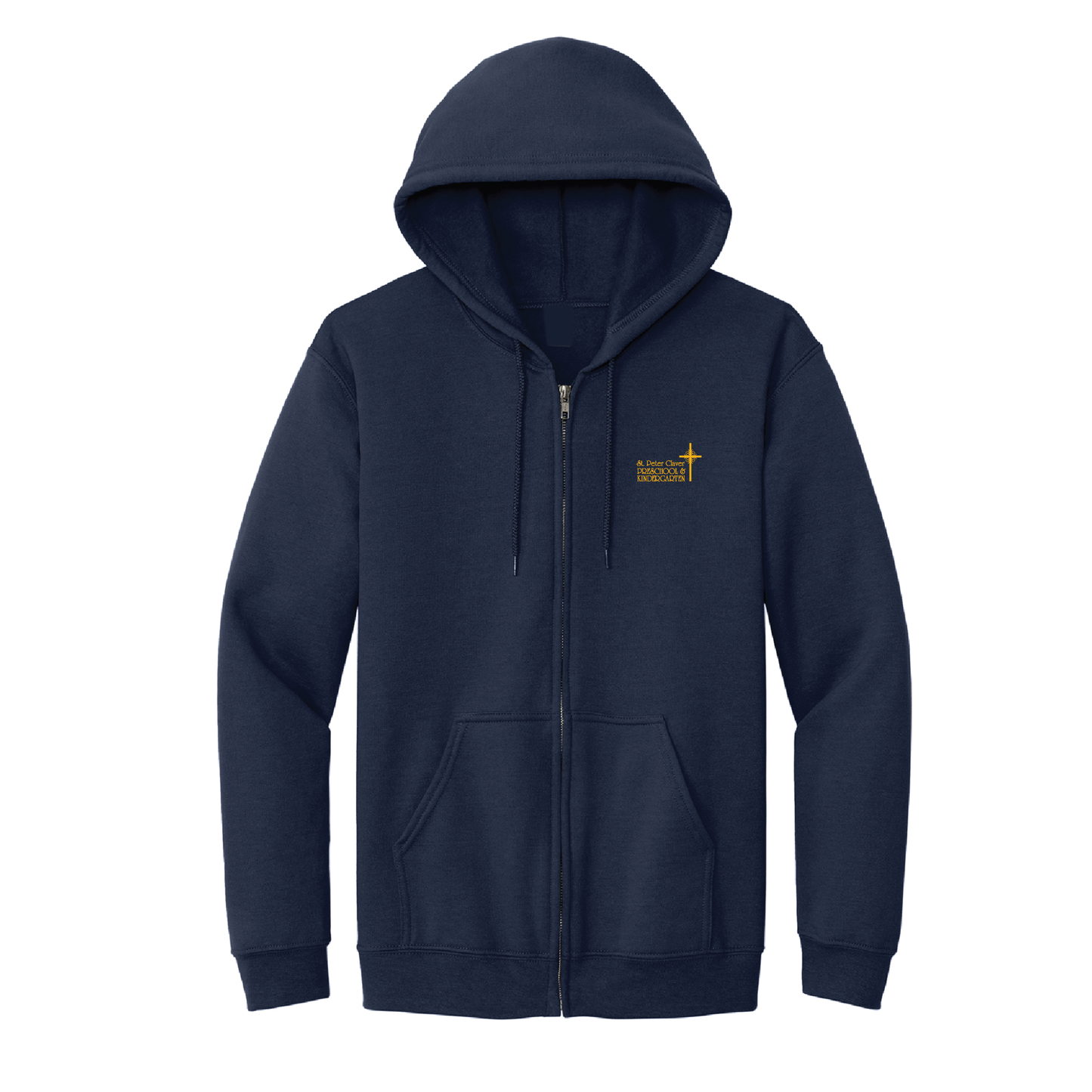 St. Peter Claver Full Zip Hooded Sweatshirt - Navy