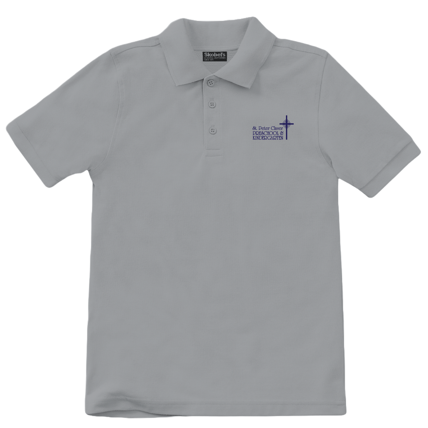 St. Peter Claver Pique Polo - Grey