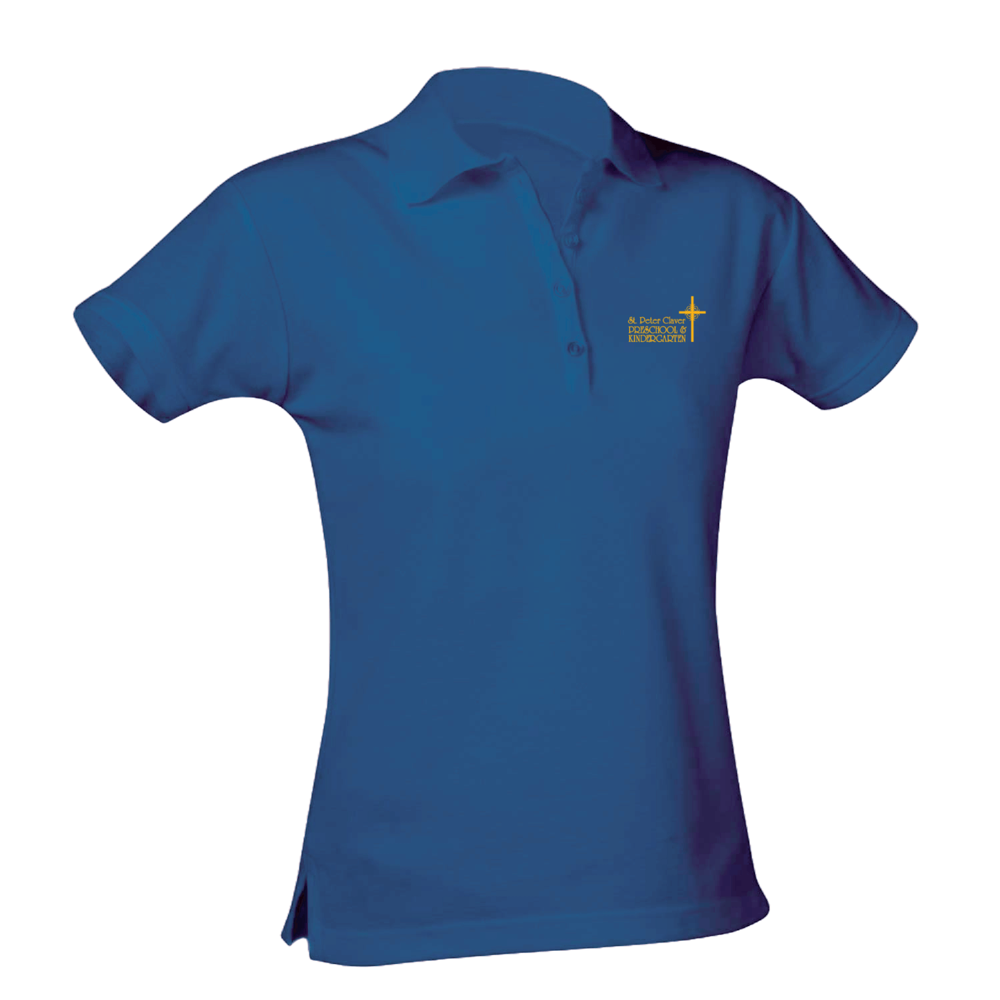 St. Peter Claver Feminine Fit Pique Polo - Royal