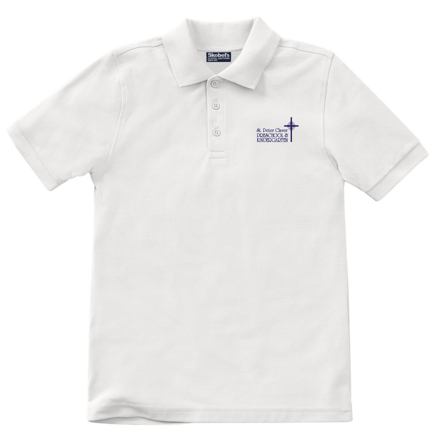 St. Peter Claver Pique Polo - White