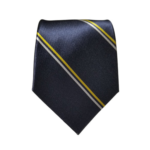 Treasure Valley Baptist School Striped Tie - Navy/Gold