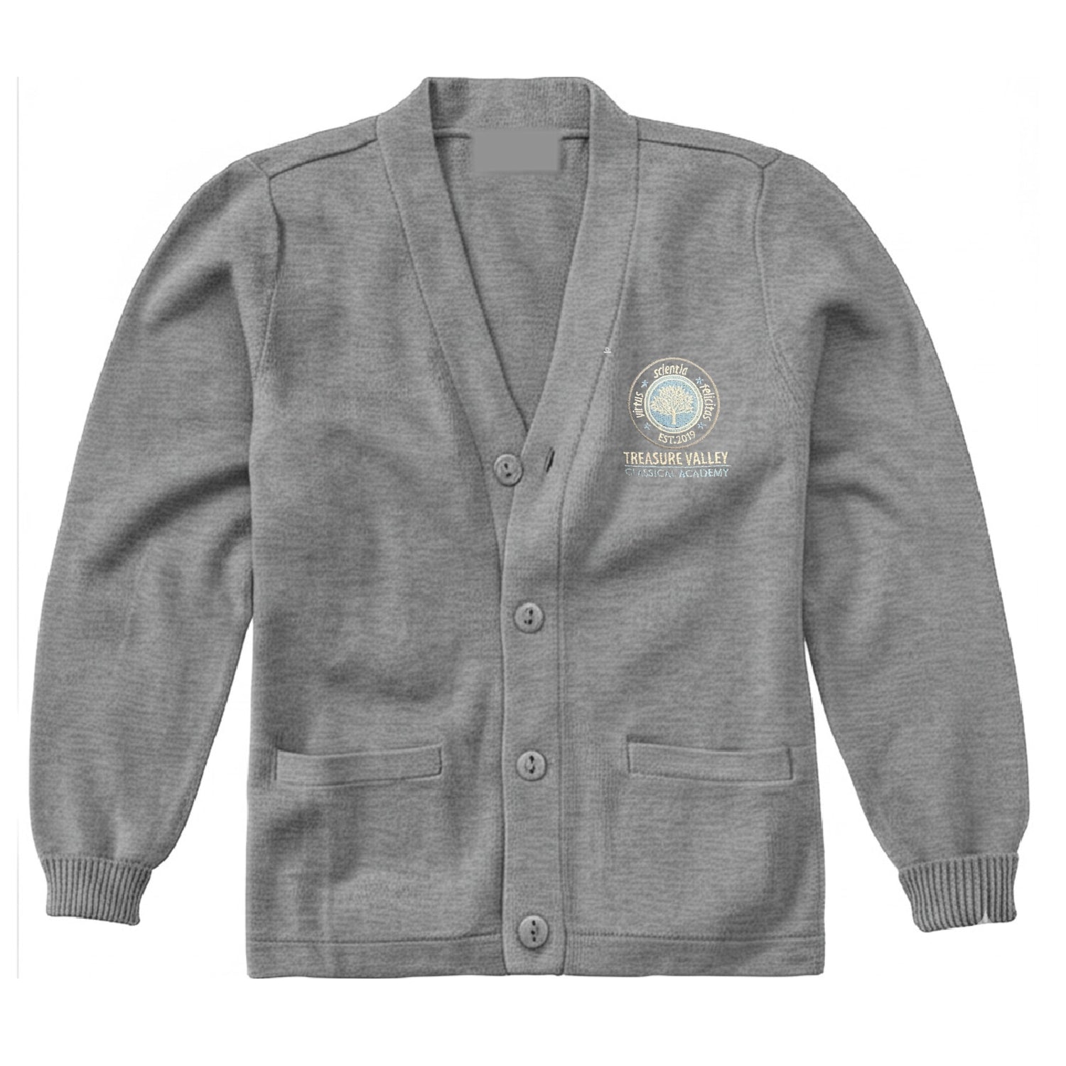 Treasure Valley Classical Academy Cardigan - Grey