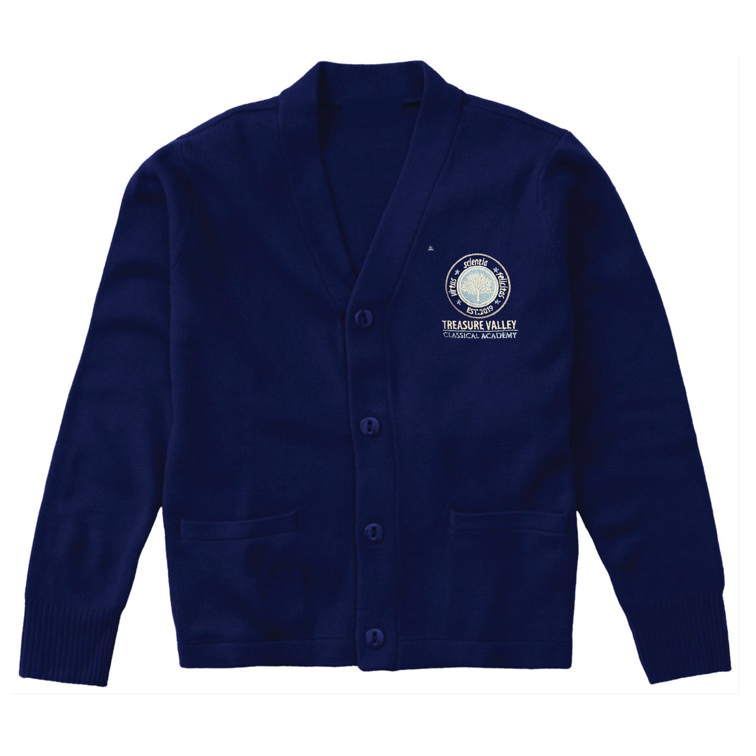 Treasure Valley Classical Academy Cardigan - Navy