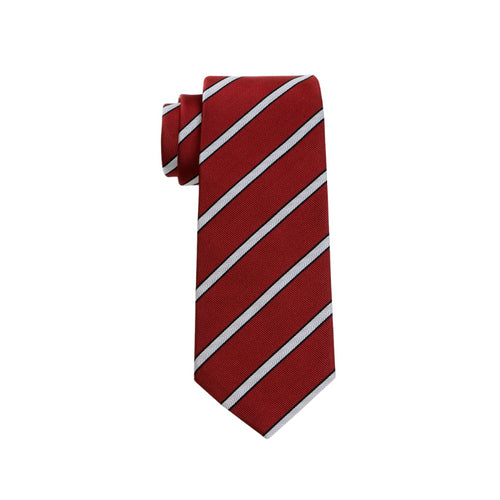 Veritas School Adjustable Pre-knotted Tie -Maroon, Grey & Navy Striped Tie