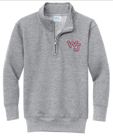 West Jefferson 1/4 Zip Sweatshirt - Grey - All Grades