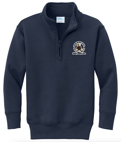 Woodland West 1/4 Zip Sweatshirt - Navy - All Grades