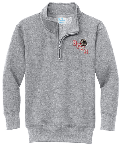 BC Middle 1/4 Zip Sweatshirt - Grey