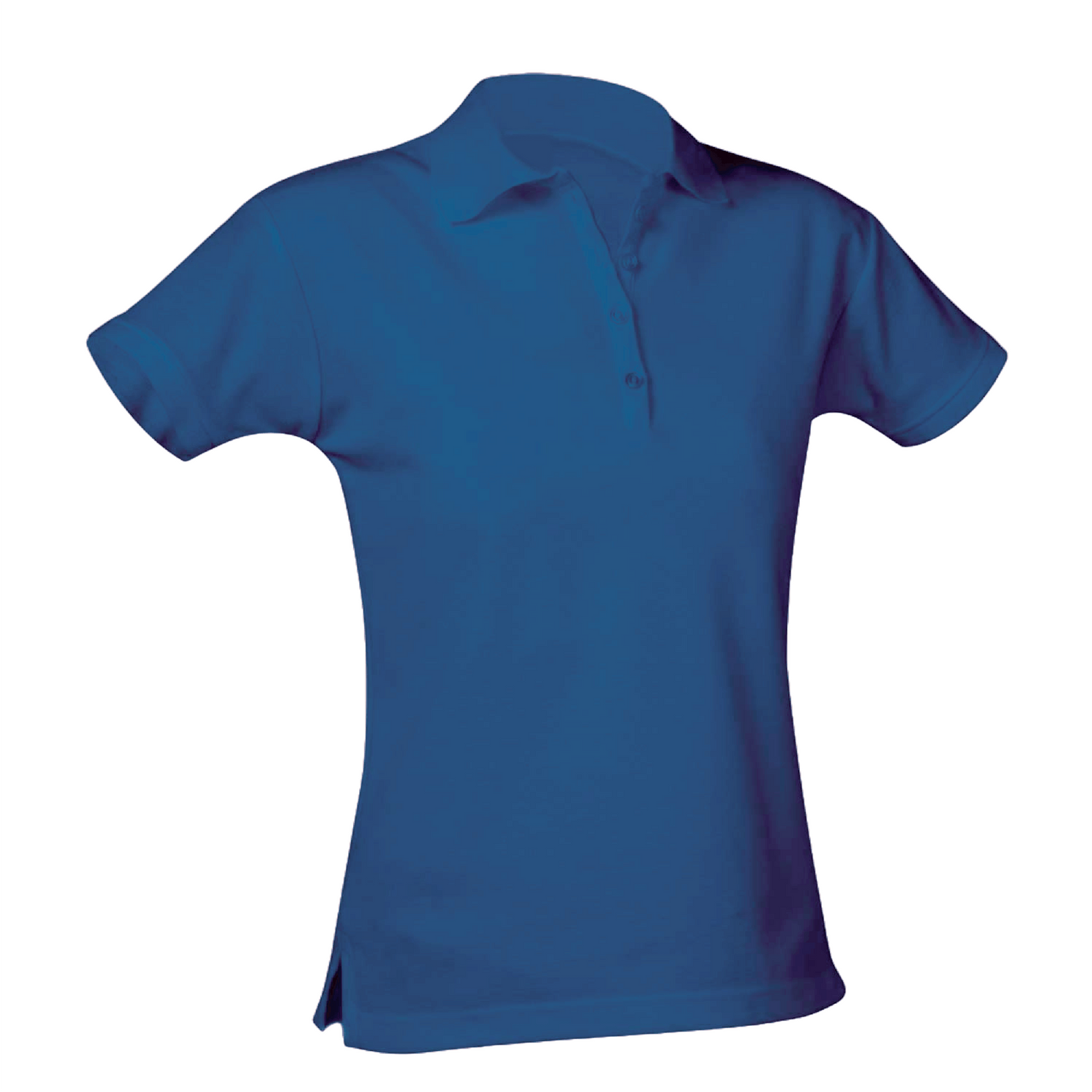 Veritas School Plain Feminine Fit Pique Polo - Blue