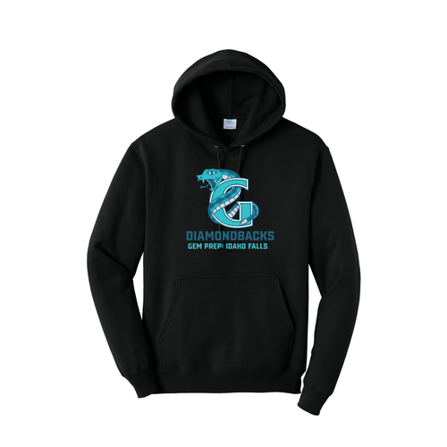 Gem Prep Spirit Hoodie with Front Screen Printed Diamondback Logo