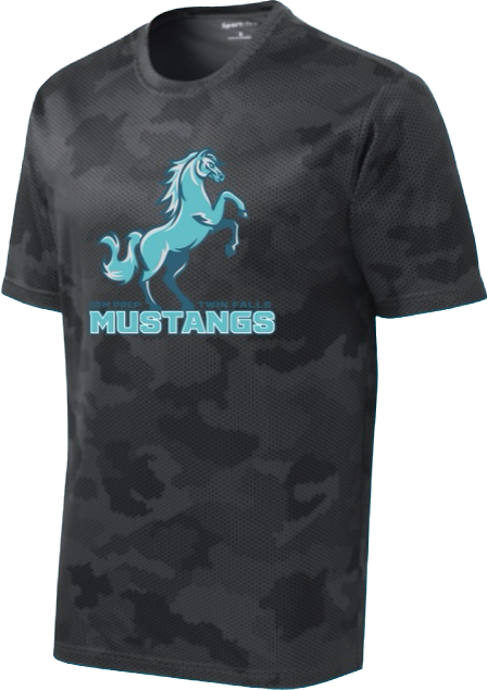 Gem Prep Camo Hex Tee with Mustangs Logo