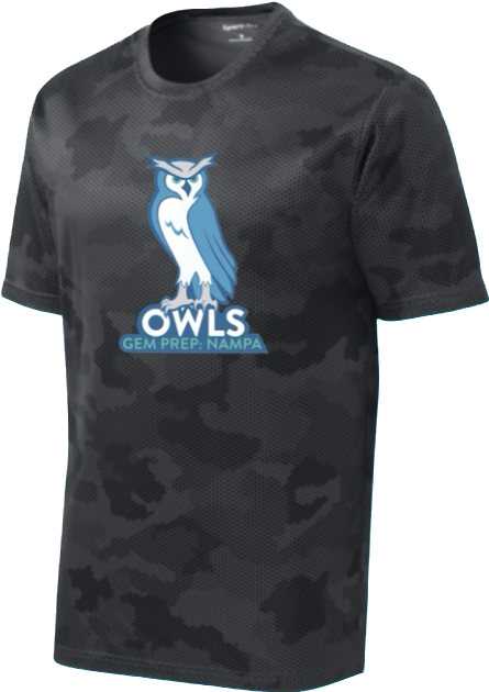 Gem Prep Camo Hex Tee with Owls Logo